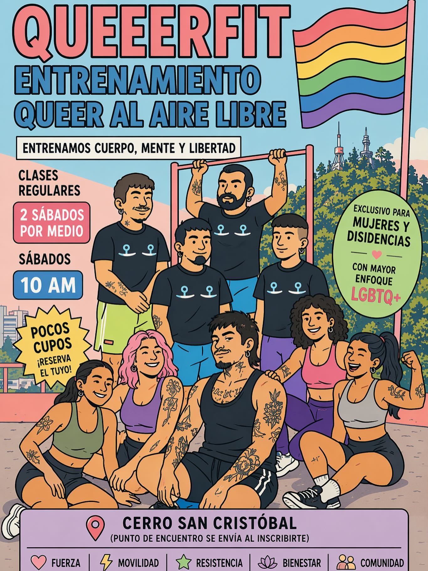 Clases regulares de fitness queer - Santiago
